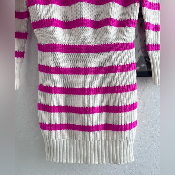 Saylor Brynda Cream and Pink Striped Knit Dress size XSmall - Picture 3 of 9